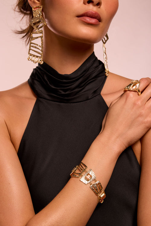 Elina Geometric Statement Bracelet view 2