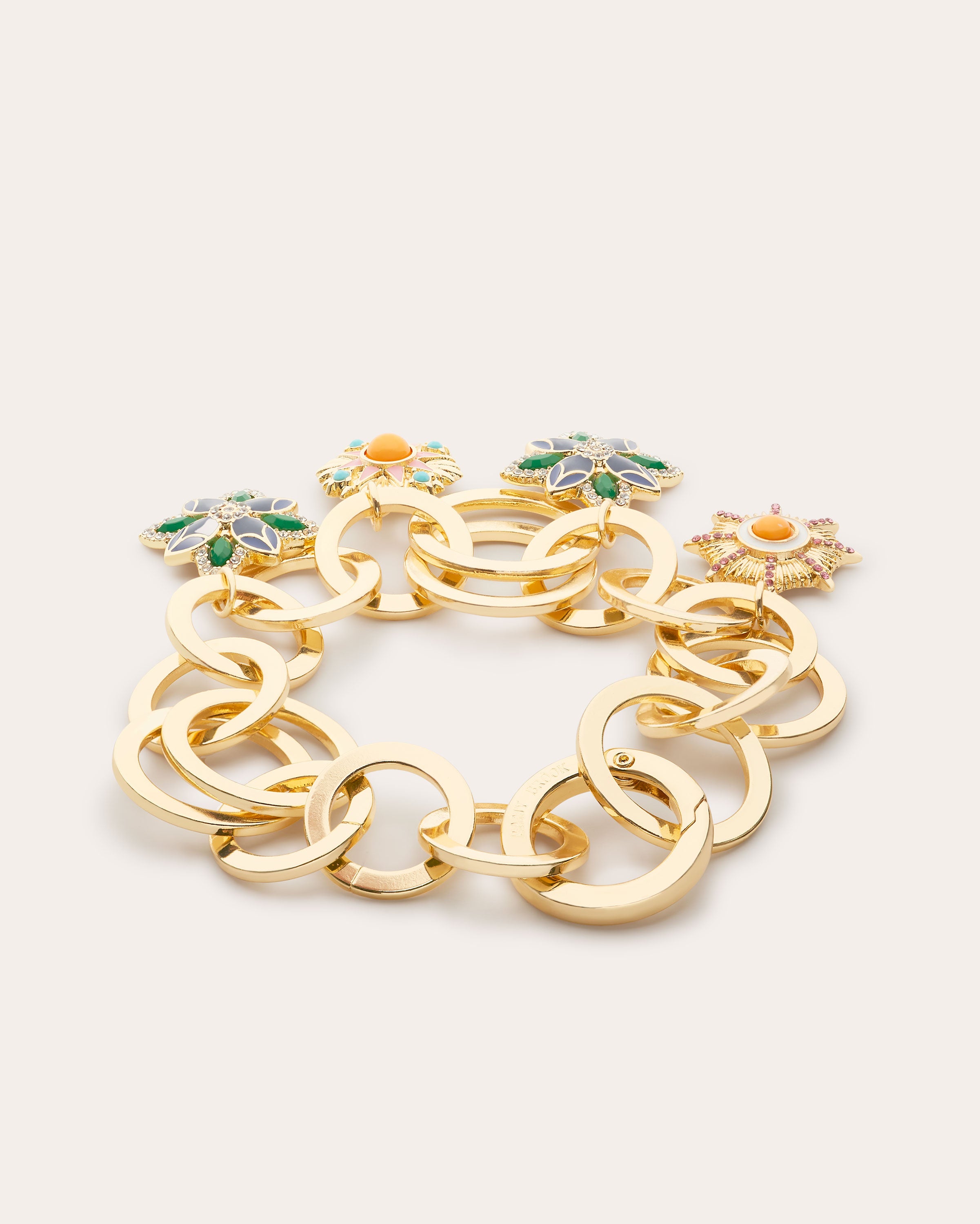 Camila Flower Charm Bracelet in gold multi | Ramy Brook