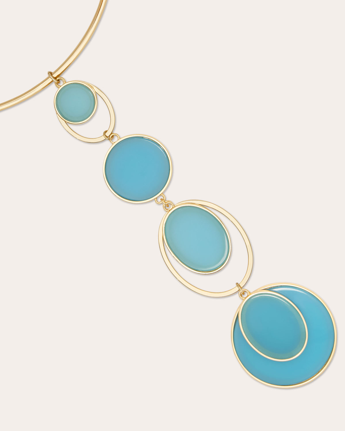 Adriana Layered Circular Necklace in turquoise | Ramy Brook