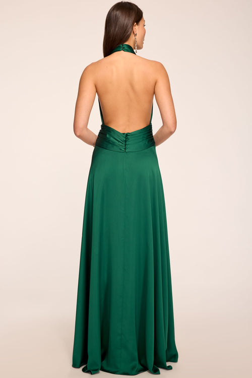 Jasmine Plunging Halter Gown view 4