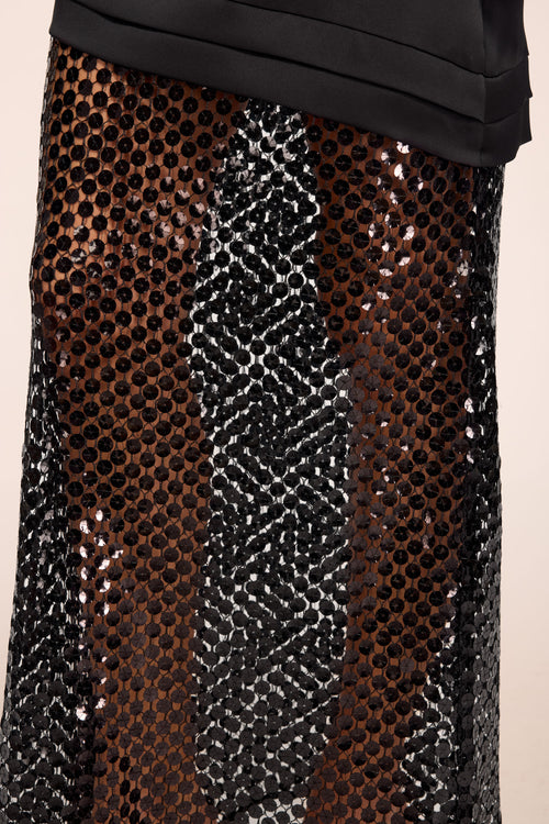 Blossom Sequin Combo Gown view 4