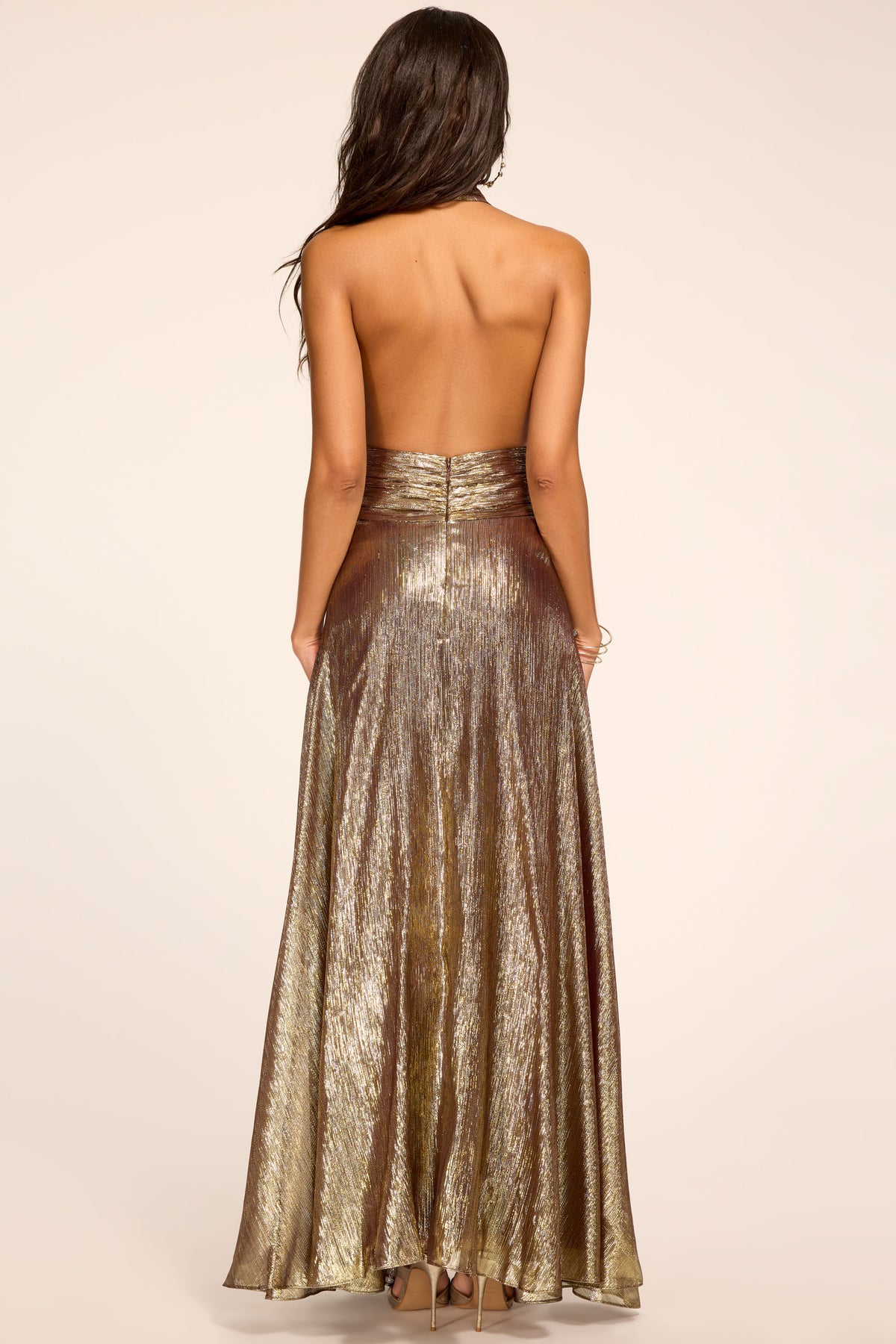 gold lame halter dress Aurora Gown - DARK adidas-gameset