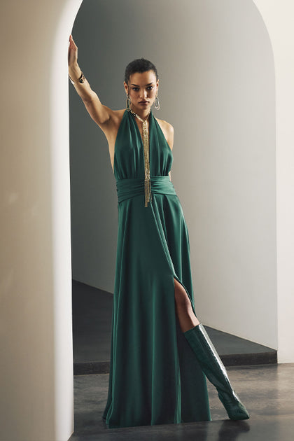 high neck dresses for women Lanetta This maxi dress is the ideal piece of clothing for an airy Women's Mock Neck Dresses |