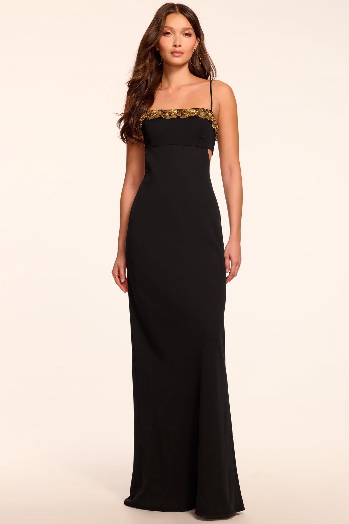 Helen Floral Embellished Sleeveless Gown view 1