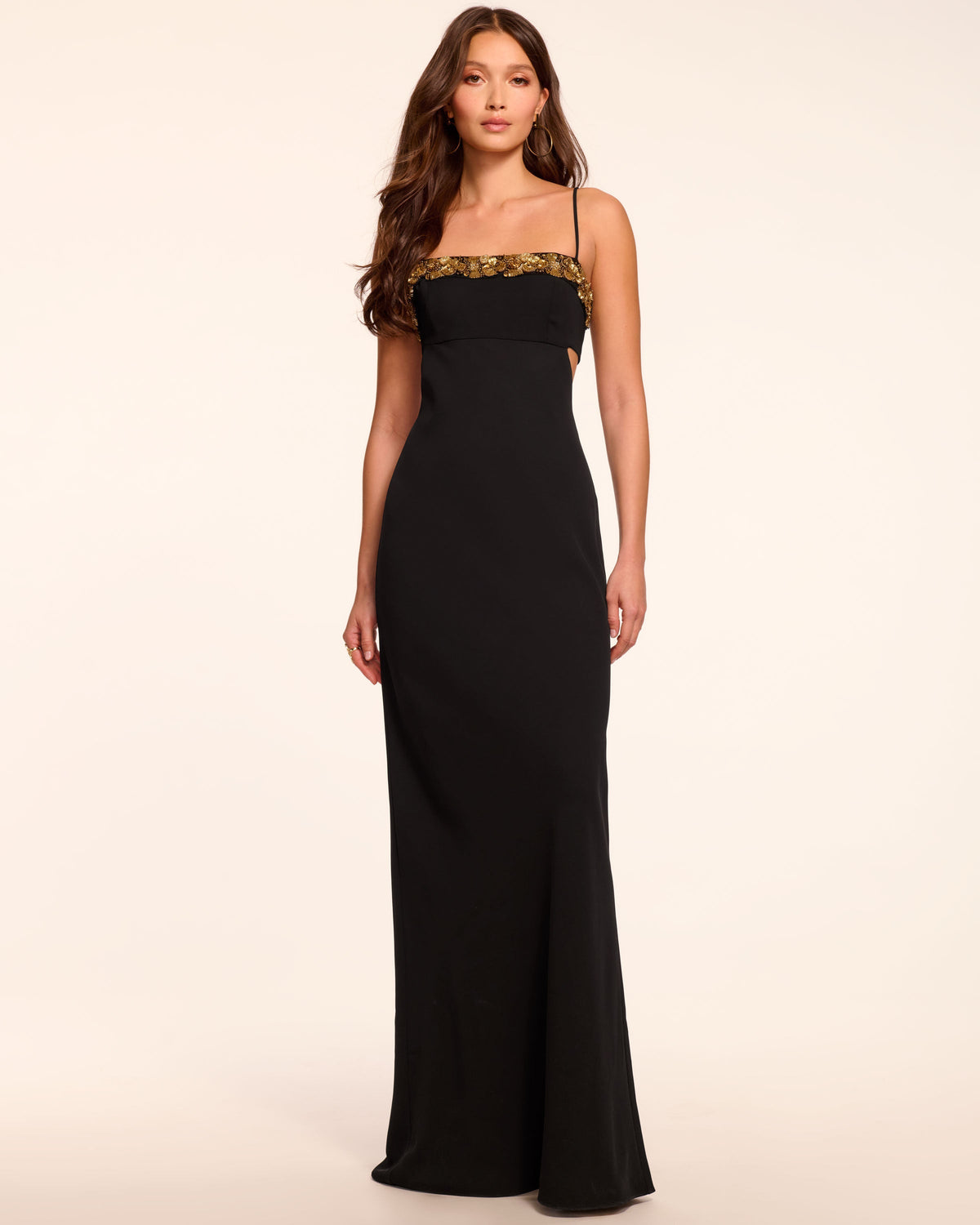 Helen Floral Embellished Sleeveless Gown view 1