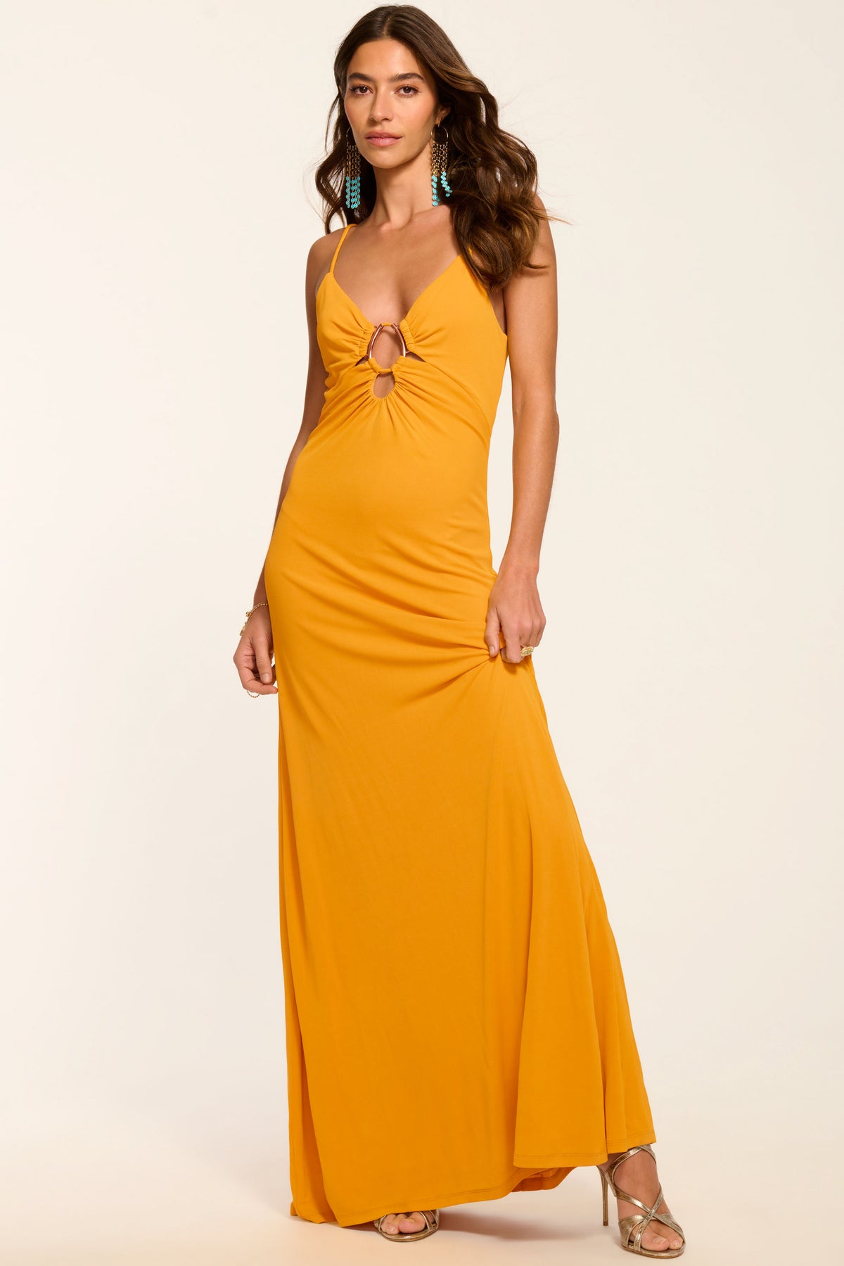 Chrissy Jersey Cutout Gown view 1