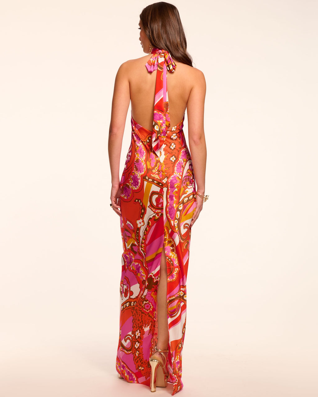 Tatiana Printed Silk Halter Gown in fiesta multi | Ramy Brook Tatiana Printed Silk Halter Gown in fiesta multi | Ramy Brook