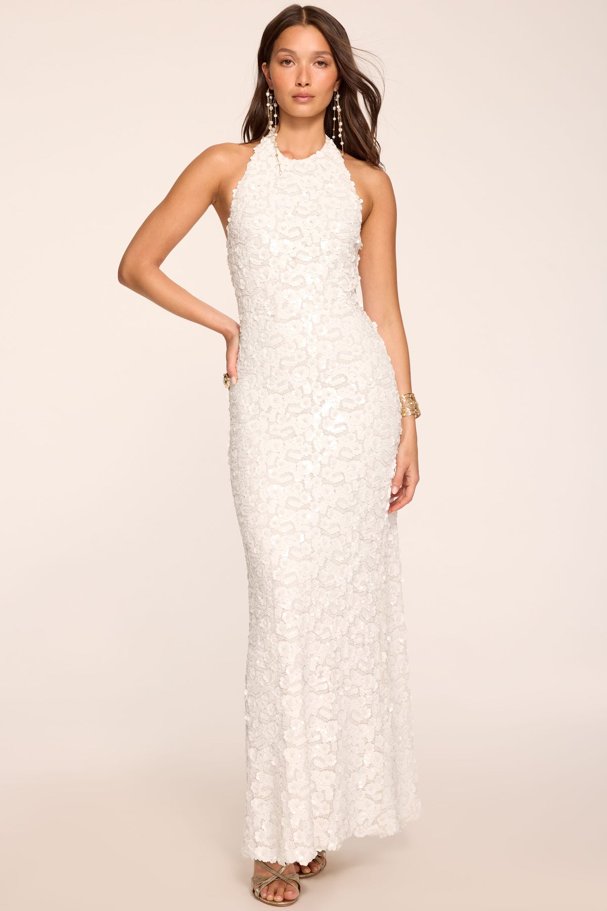 Giada Sequin High Neck Gown view 1