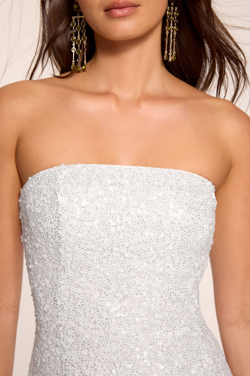 Fawn Sequin Strapless Dress view 3