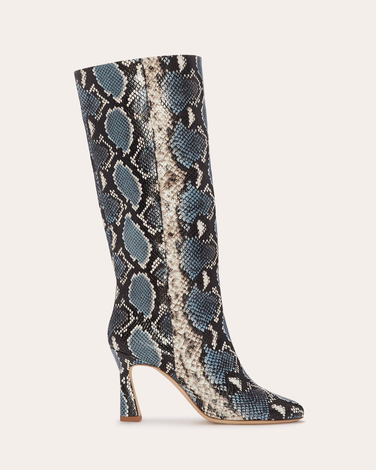 Knee High New Look Snakeskin Shoes Queen Heeled Snake Boots In