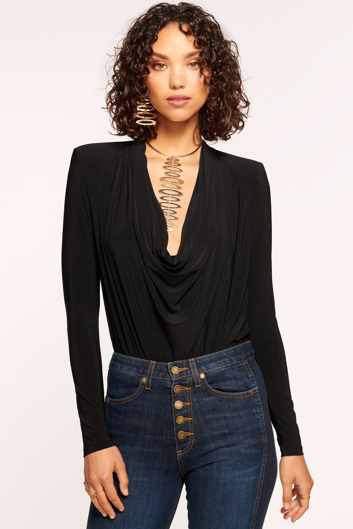 Eden Jersey Cowl Neck Top view 1