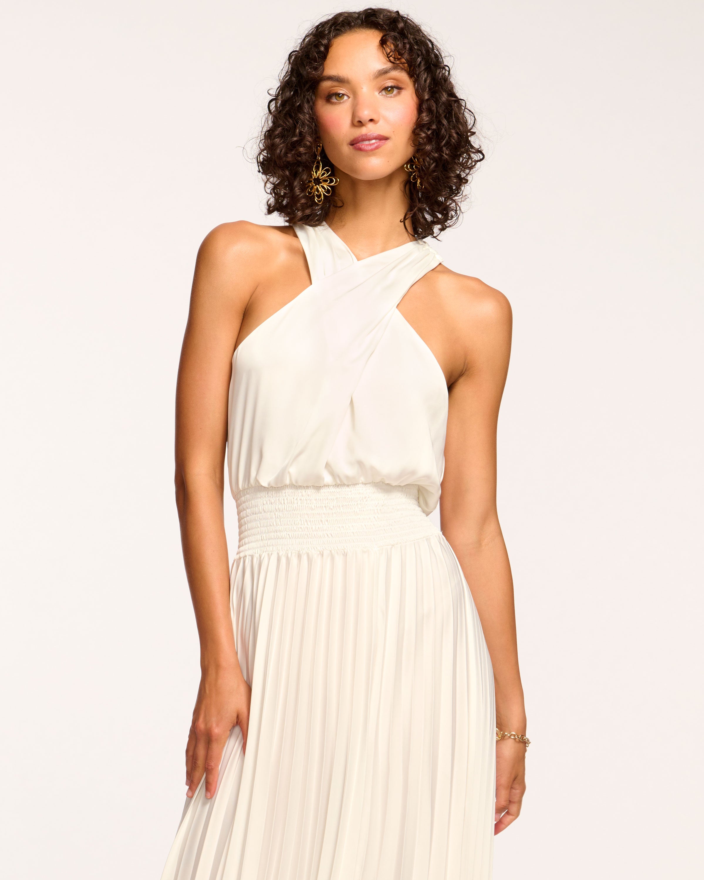 Arina Halter Maxi Dress in ivory | Ramy Brook