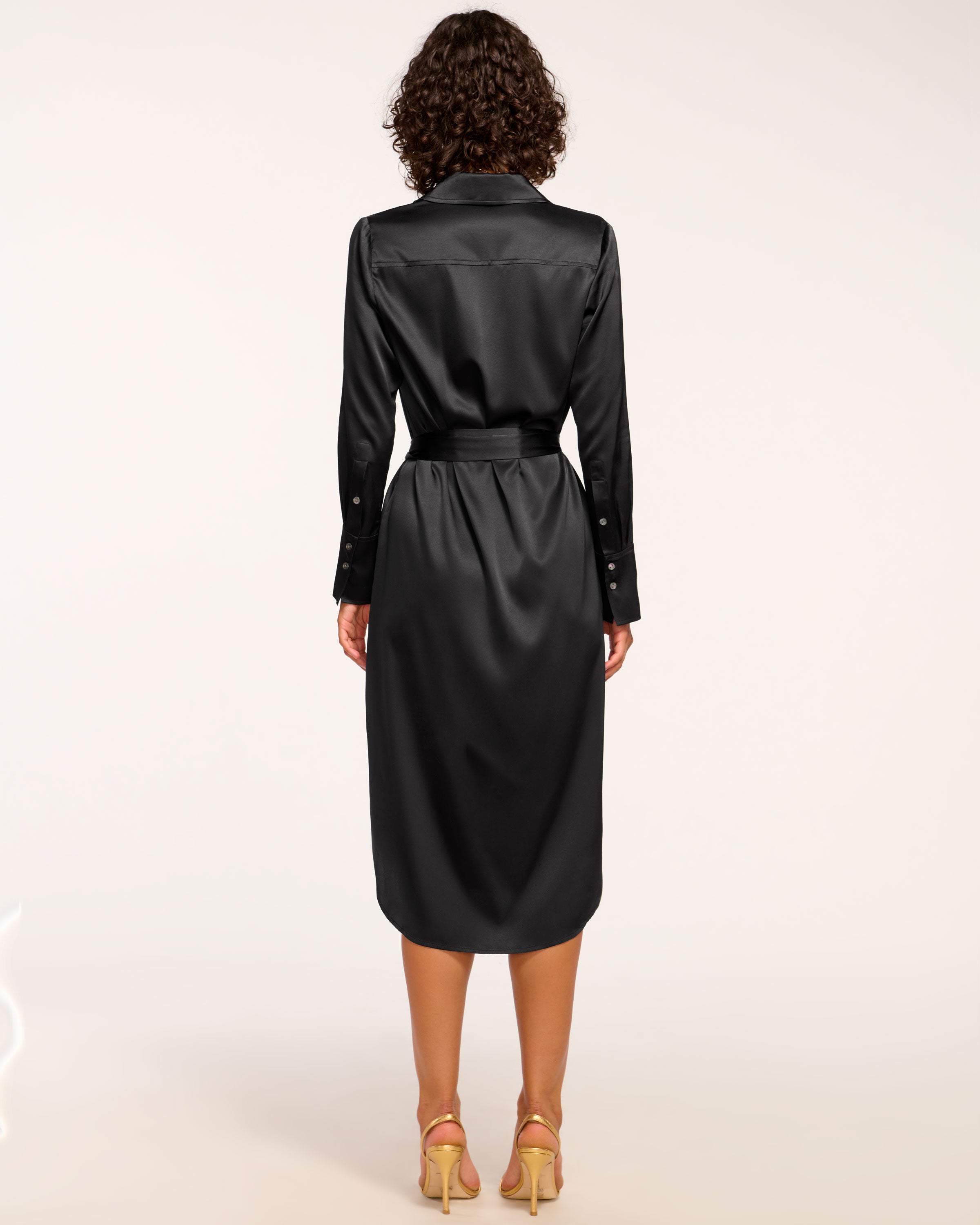 Victoria Silk Button Down Midi Dress