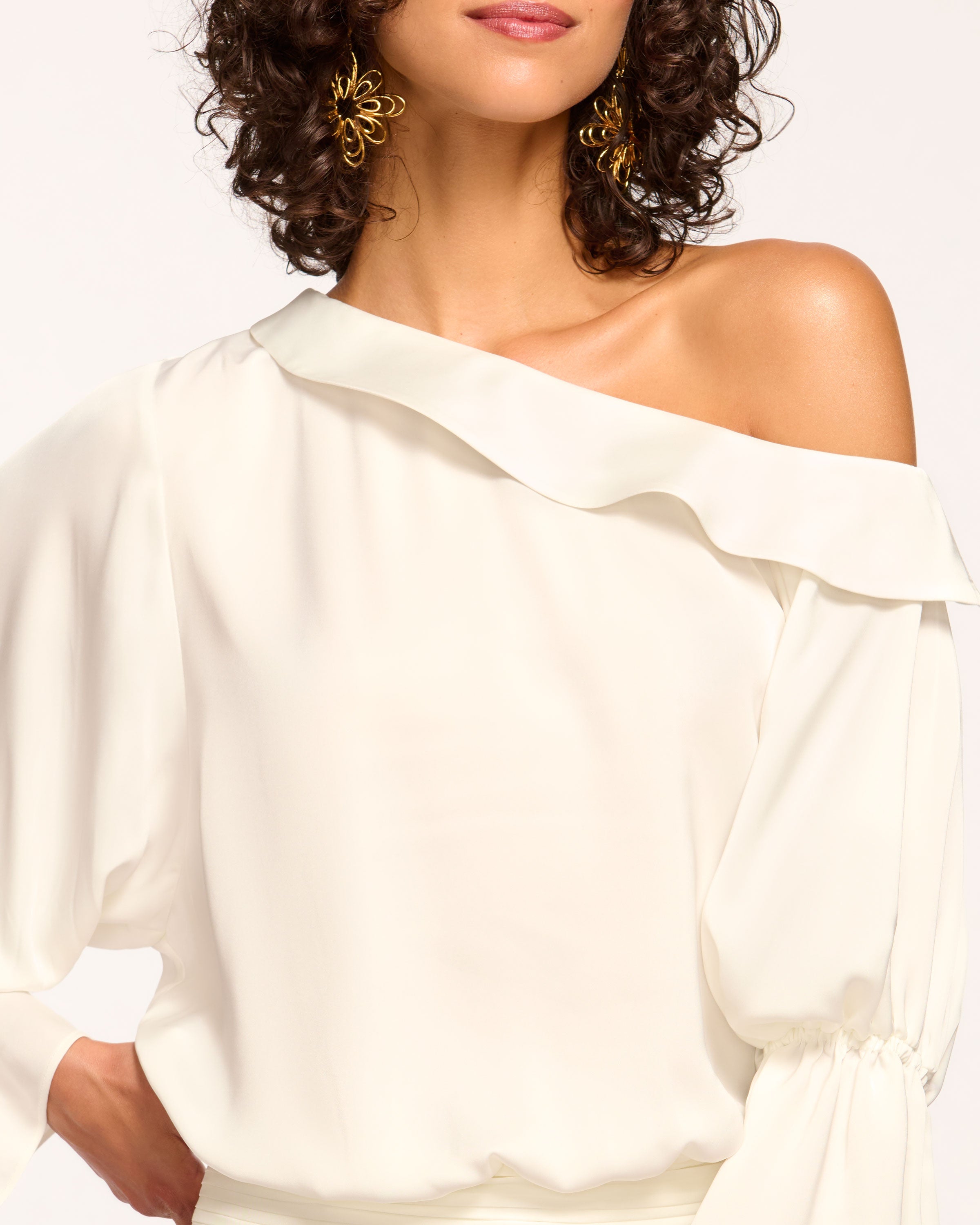 Sammy Off-The-Shoulder Top in ivory | Ramy Brook