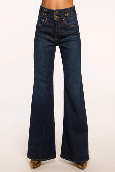 Liv High-Rise Wide Leg Jean in dark rinse | Ramy Brook