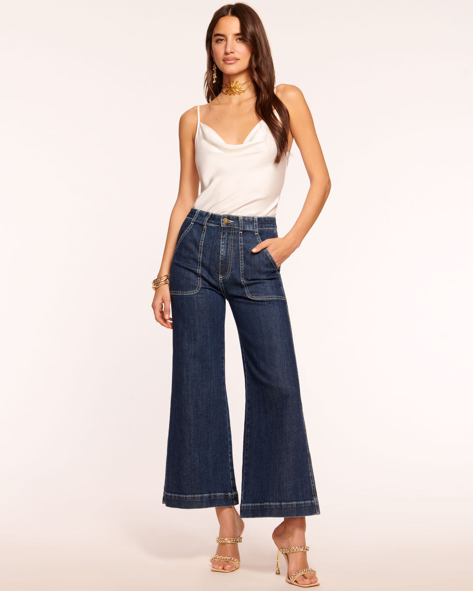 Cropped Wide Leg Jeans