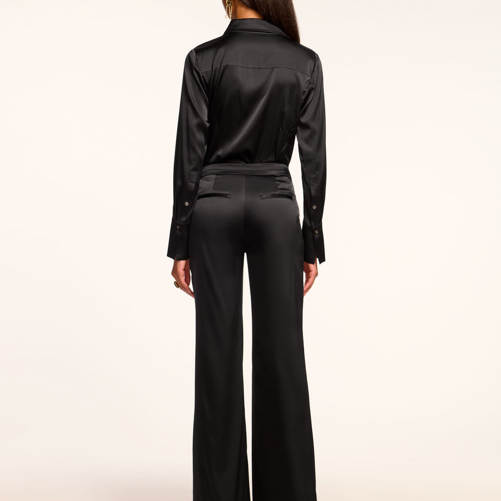 Marvia Stretch Silk Pant in black | Ramy Brook