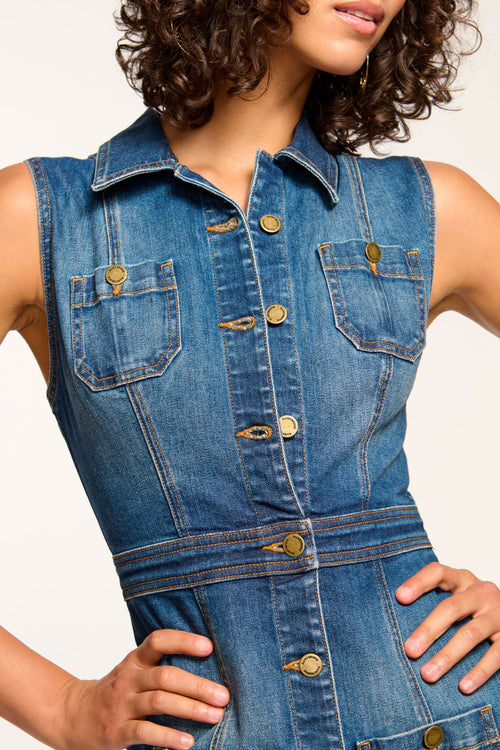 Katalina Denim Mini Dress view 3