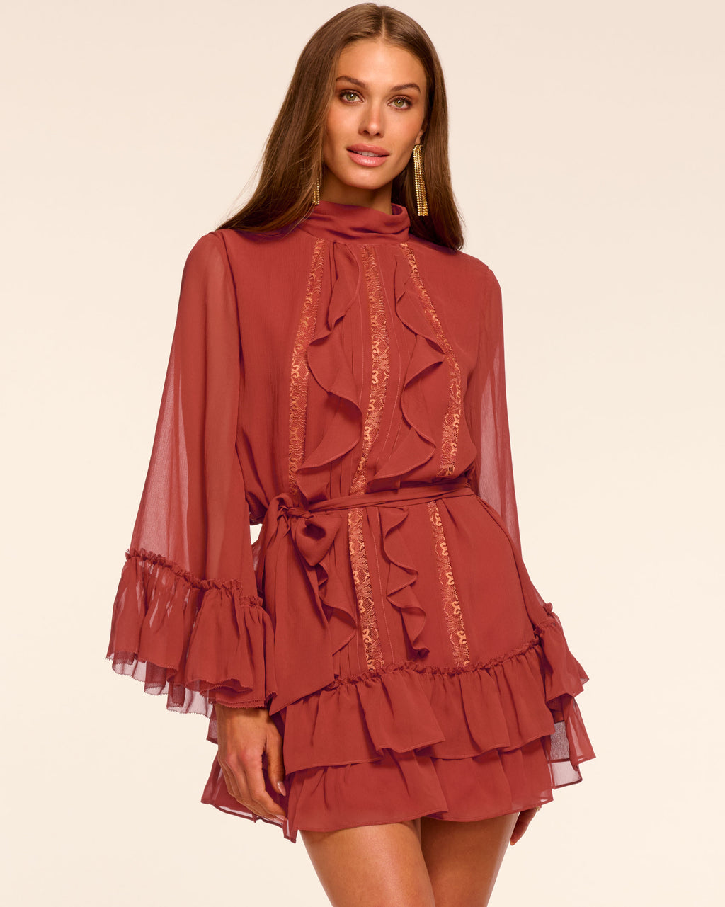 Tibi Silk Ruffle Dress 4-Ply Silk Bias Dress  Tibi Official