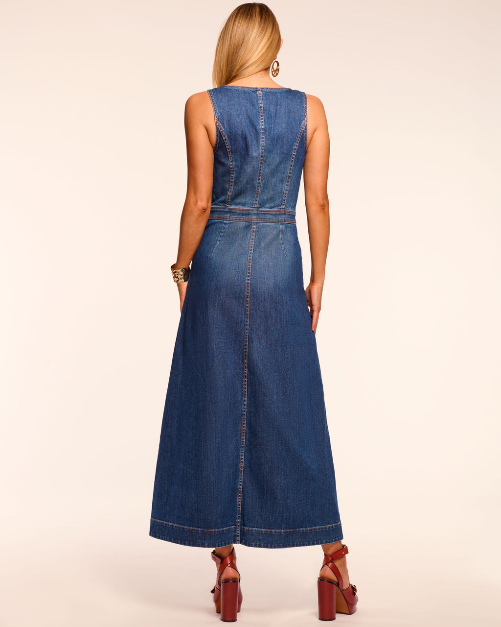 ramy brook monica denim dress Ramy Brook Monica Button-Front Denim Dress - White