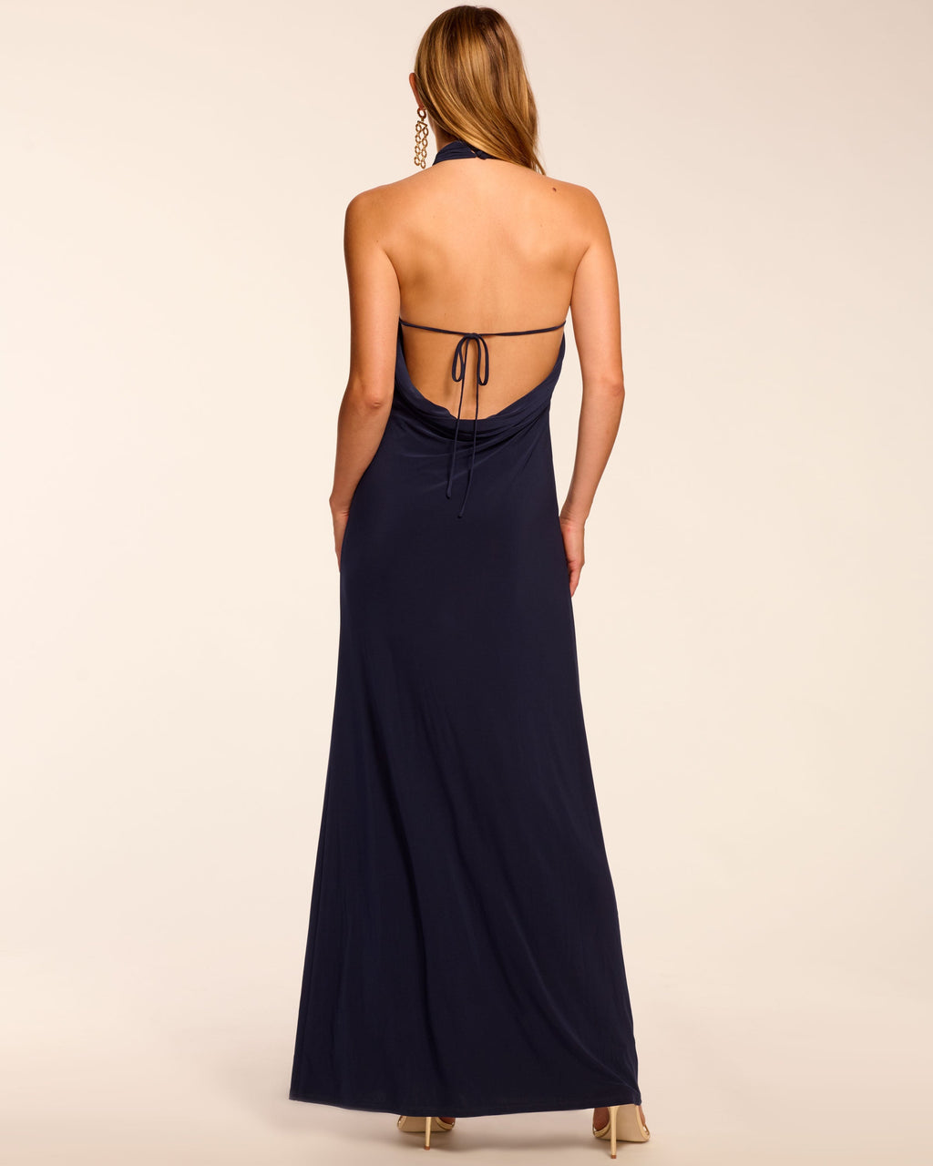 Leora Jersey Halter Maxi Dress in navy | Ramy Brook Leora Jersey Halter Maxi Dress in navy | Ramy Brook