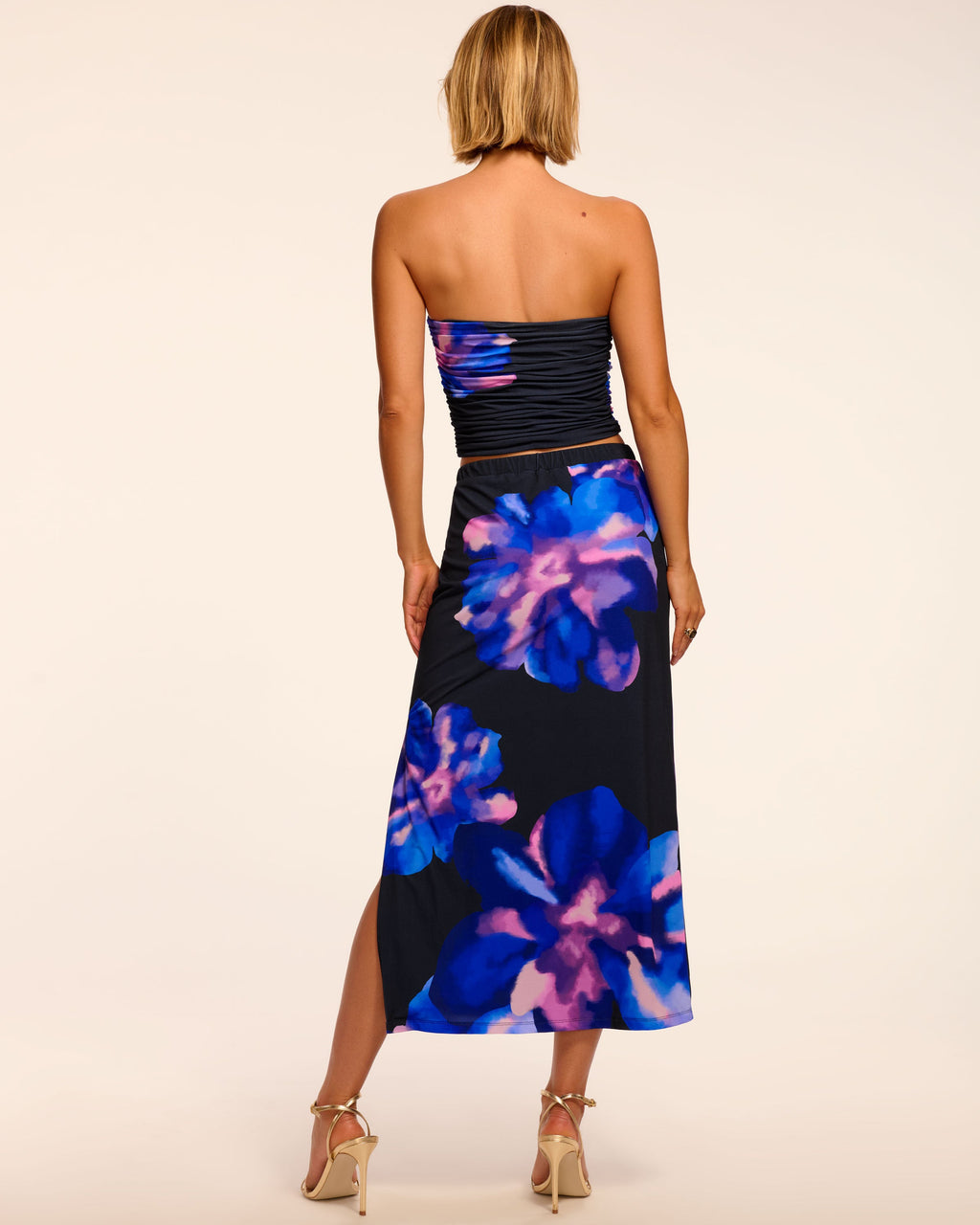 Ramy Brook Kate Jersey Midi Skirt in Floral Jersey