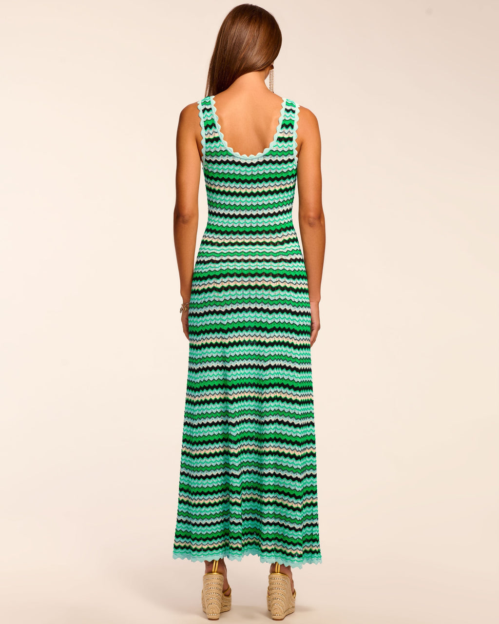 knee length dresses for ladies Chevron Midi Dress by Missoni