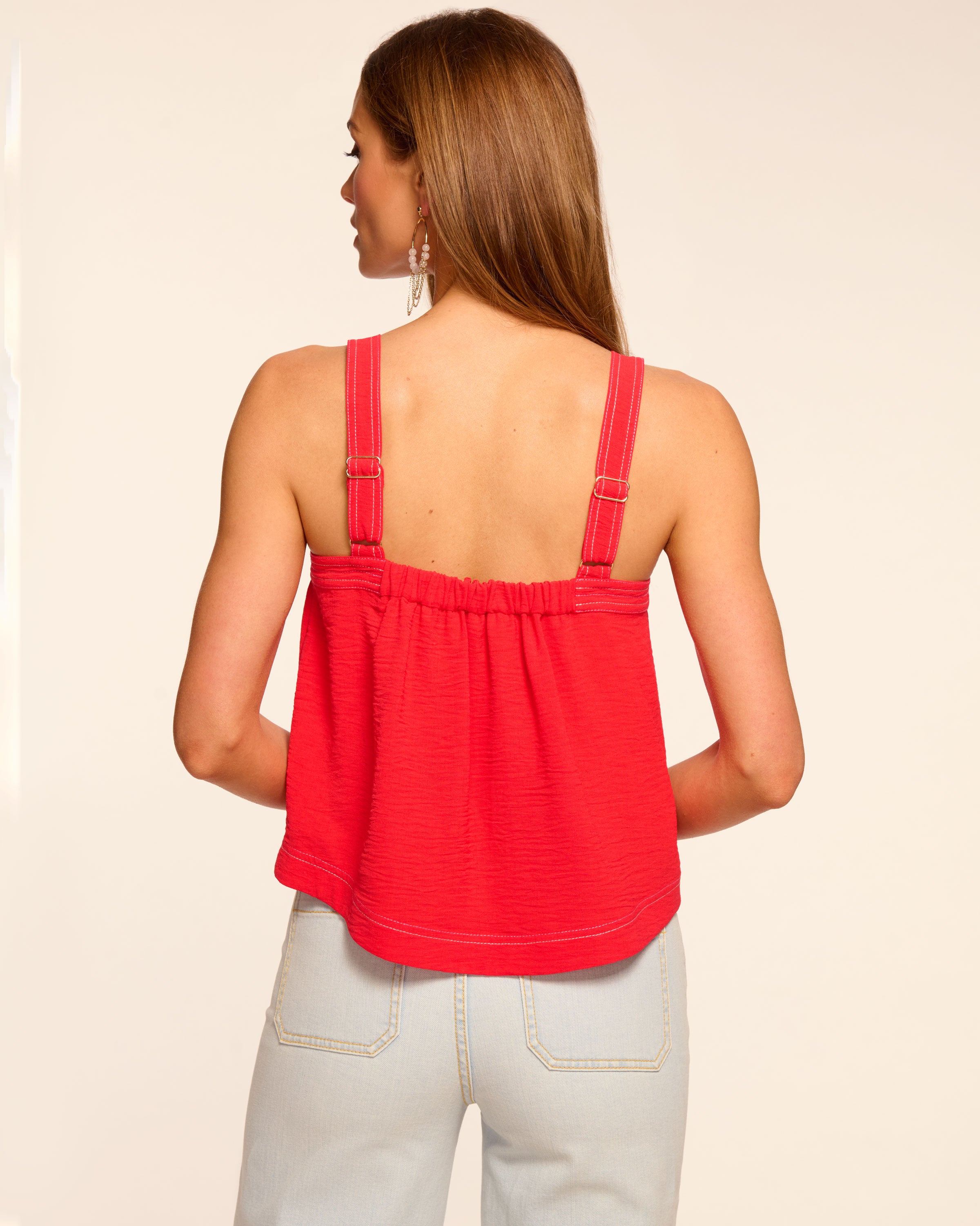 Maisey Sleeveless Tank Top in flame | Ramy Brook