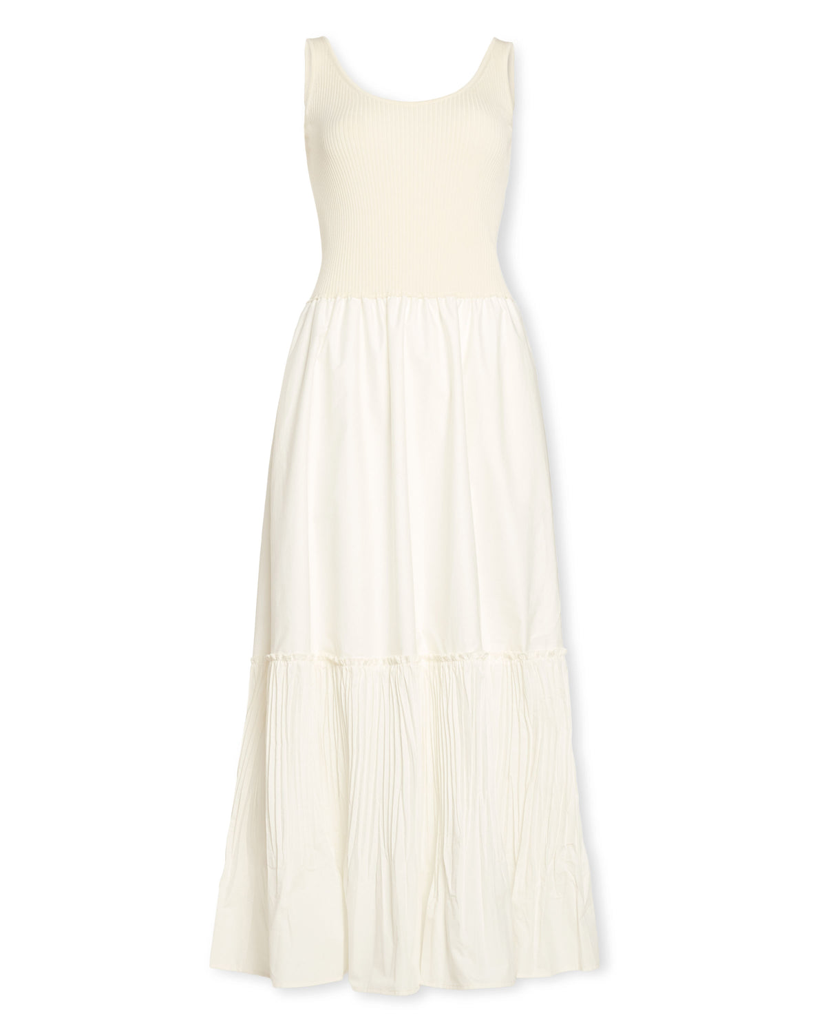 Dawson Drop Waist Combo Maxi Dress in ivory | Ramy Brook