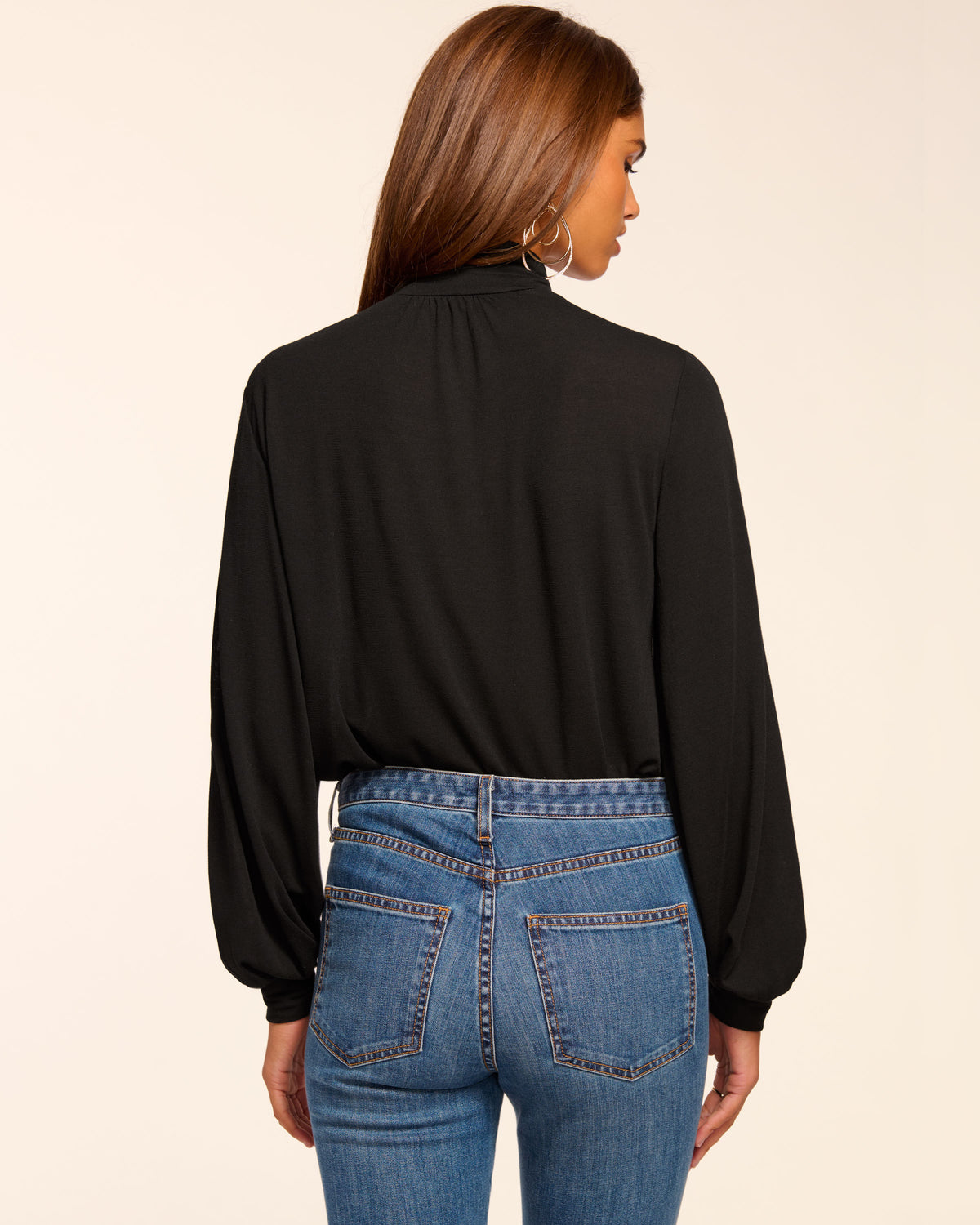 Larissa Knit Turtleneck Top in black | Ramy Brook