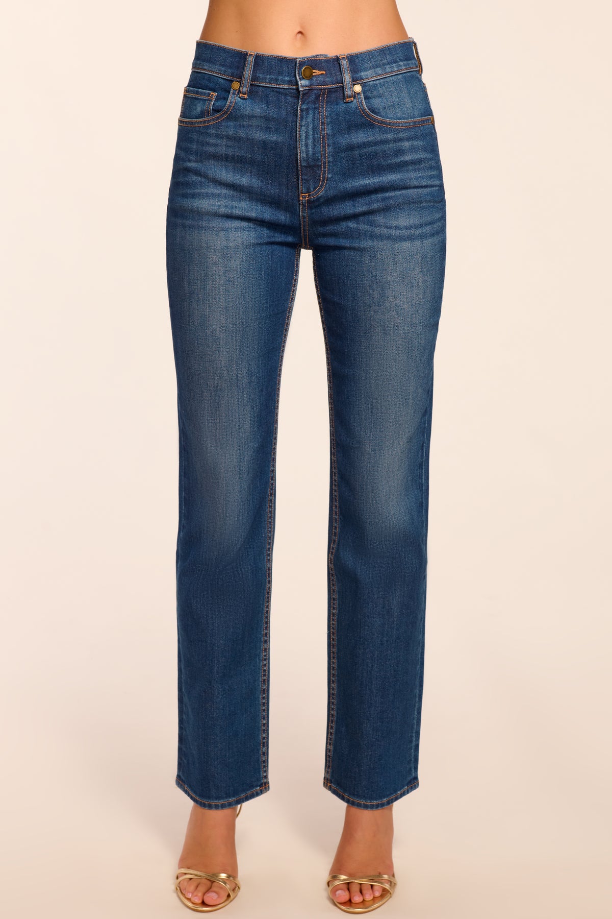 Claudia 5-Pocket High-Rise Straight Leg Jean view 1