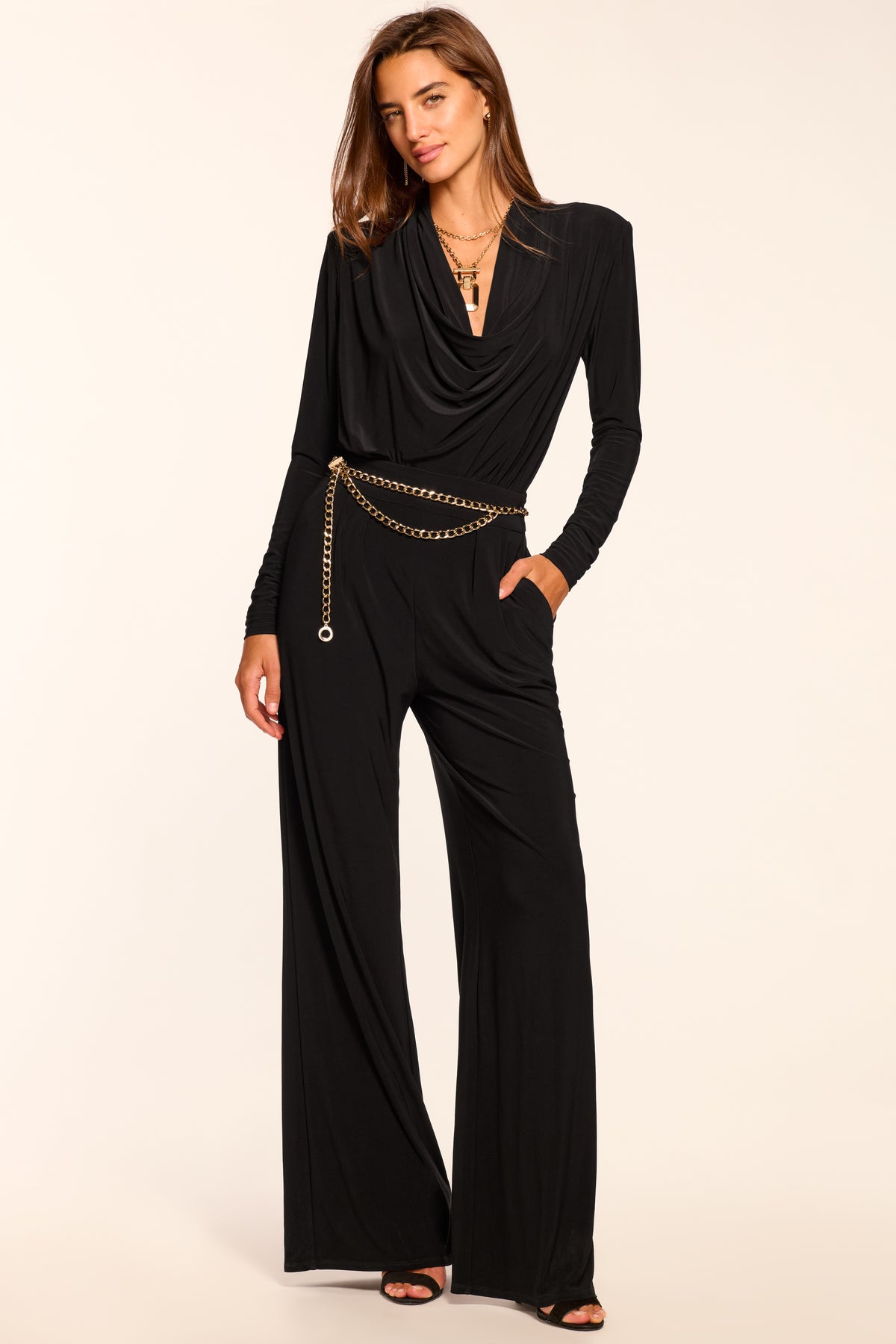 Eden Jersey Cowl Neck Jumpsuit view 1