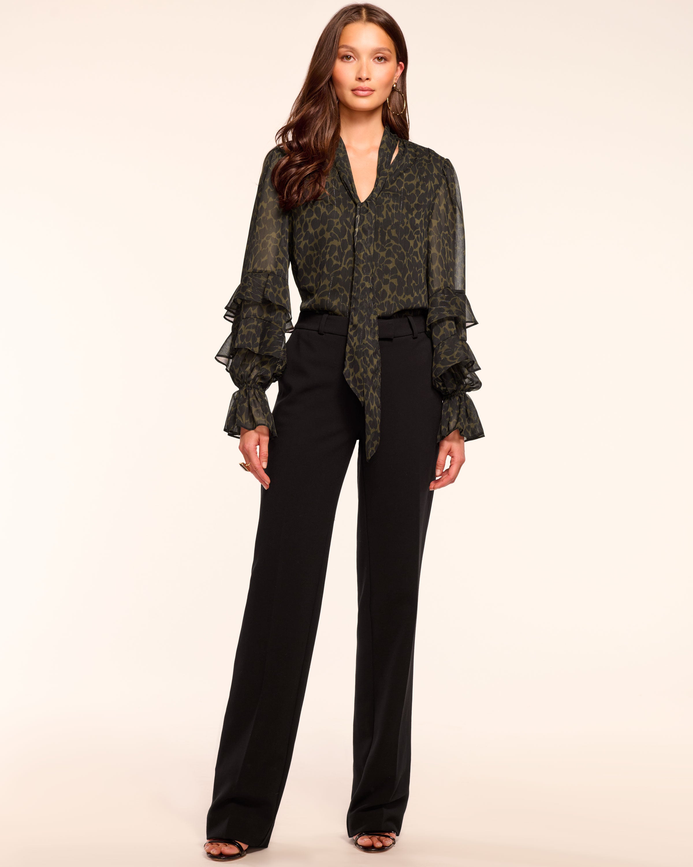 Doug Straight-Leg Tailored Pant in black | Ramy Brook