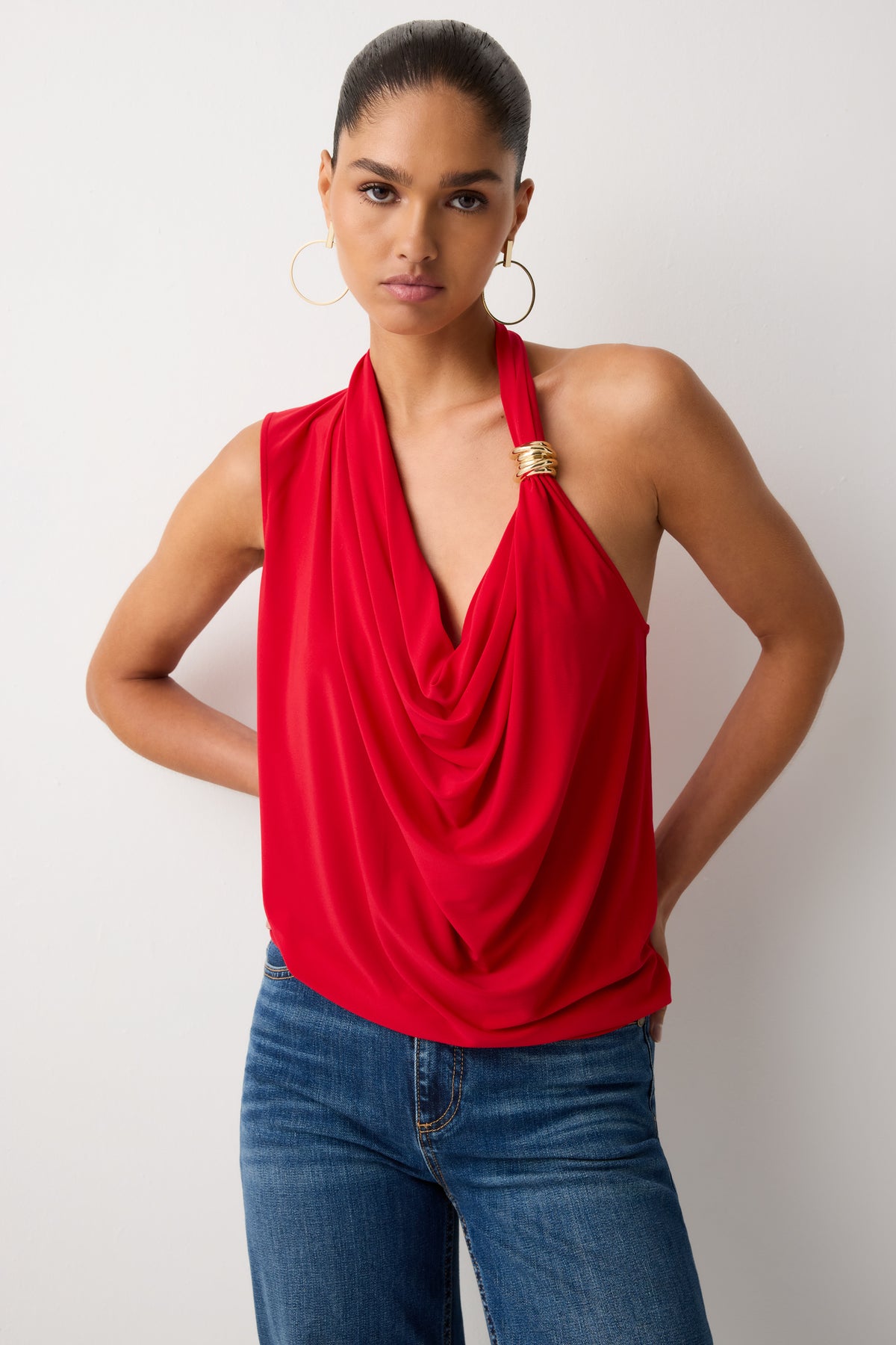 Aleah Embellished Jersey Top view 1