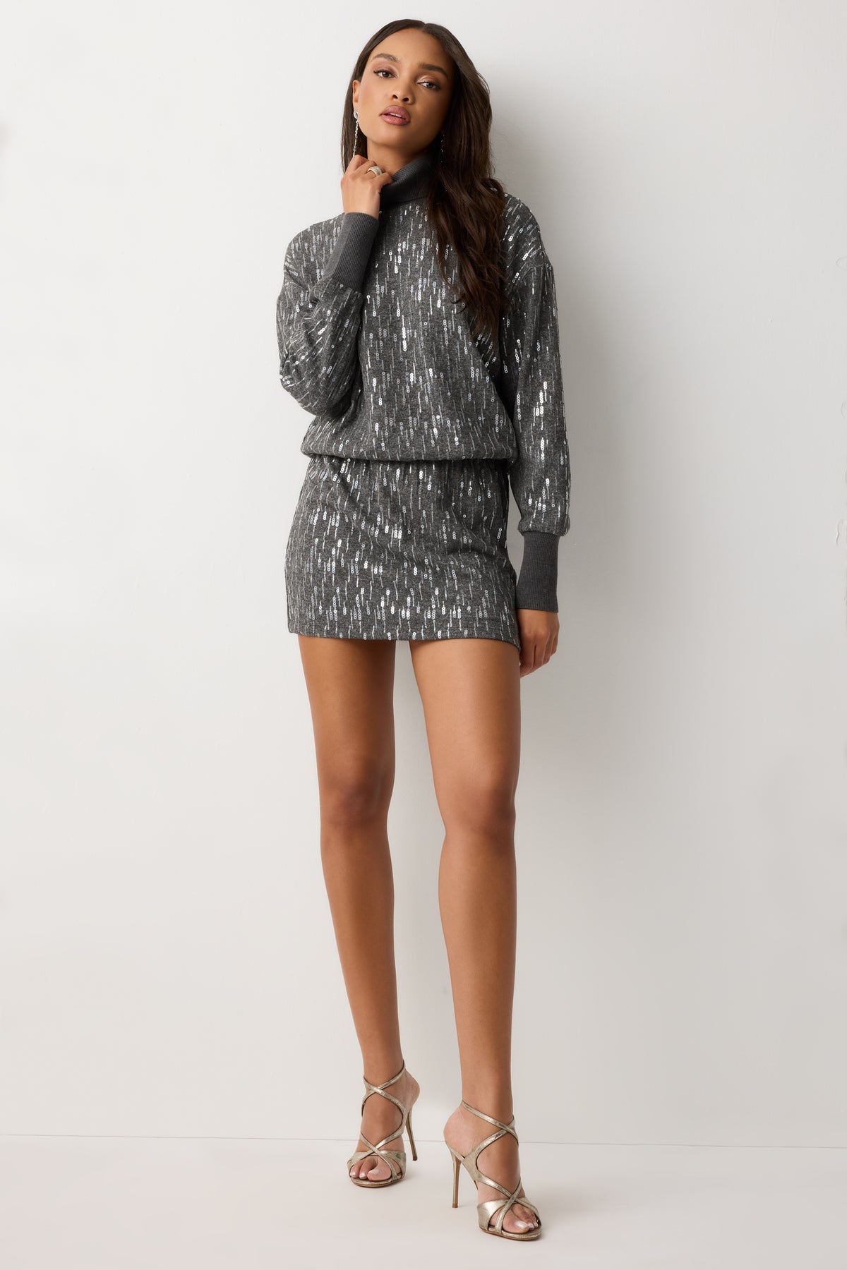 Soleil Sequin Knit Mini Dress view 1
