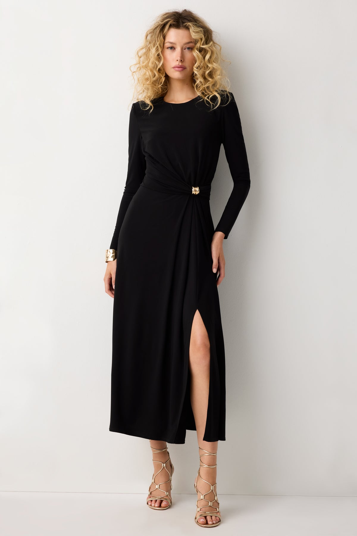Piper Embellished Long Sleeve Midi Dress view 1