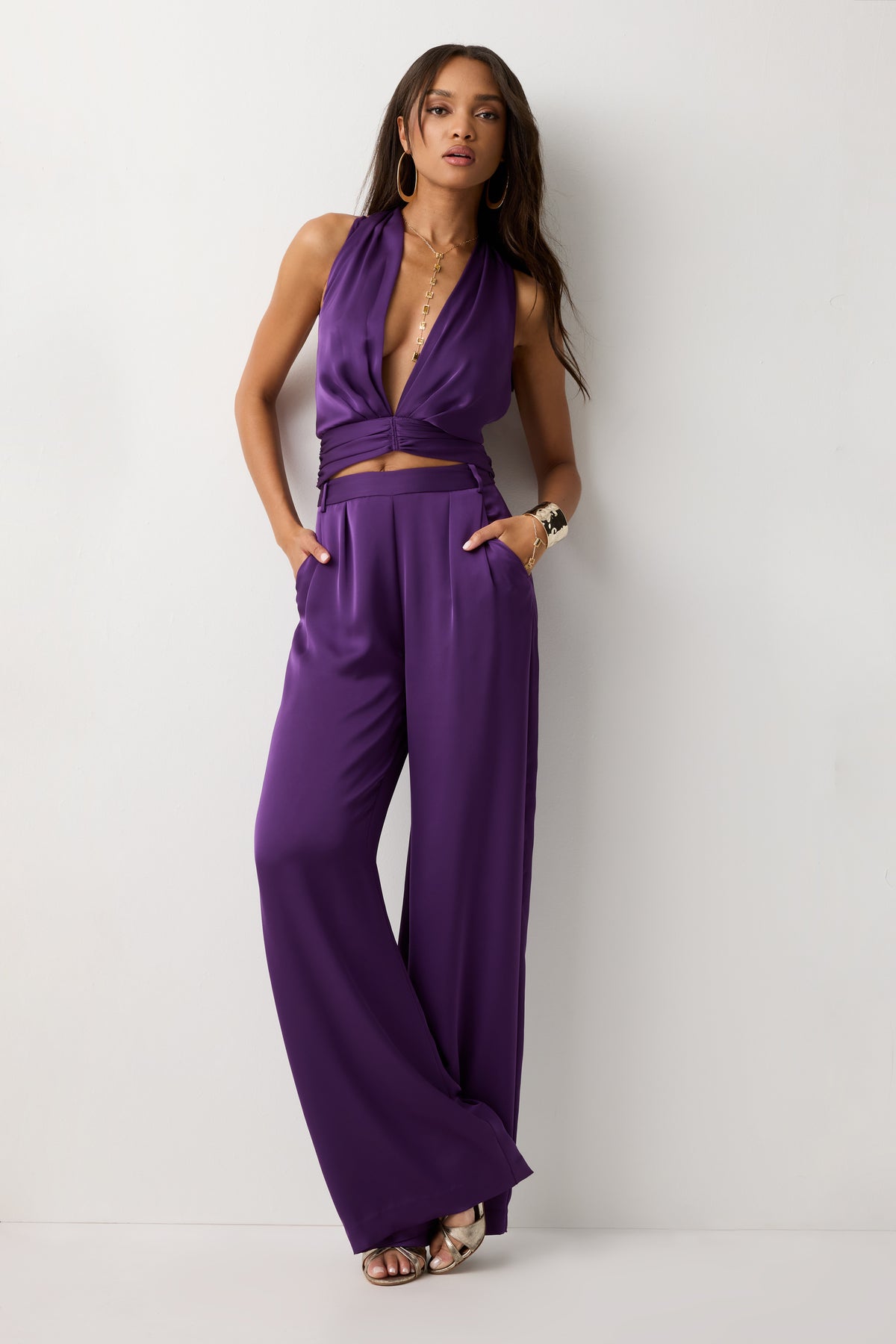Claudete Pleated Wide Leg Pant view 1