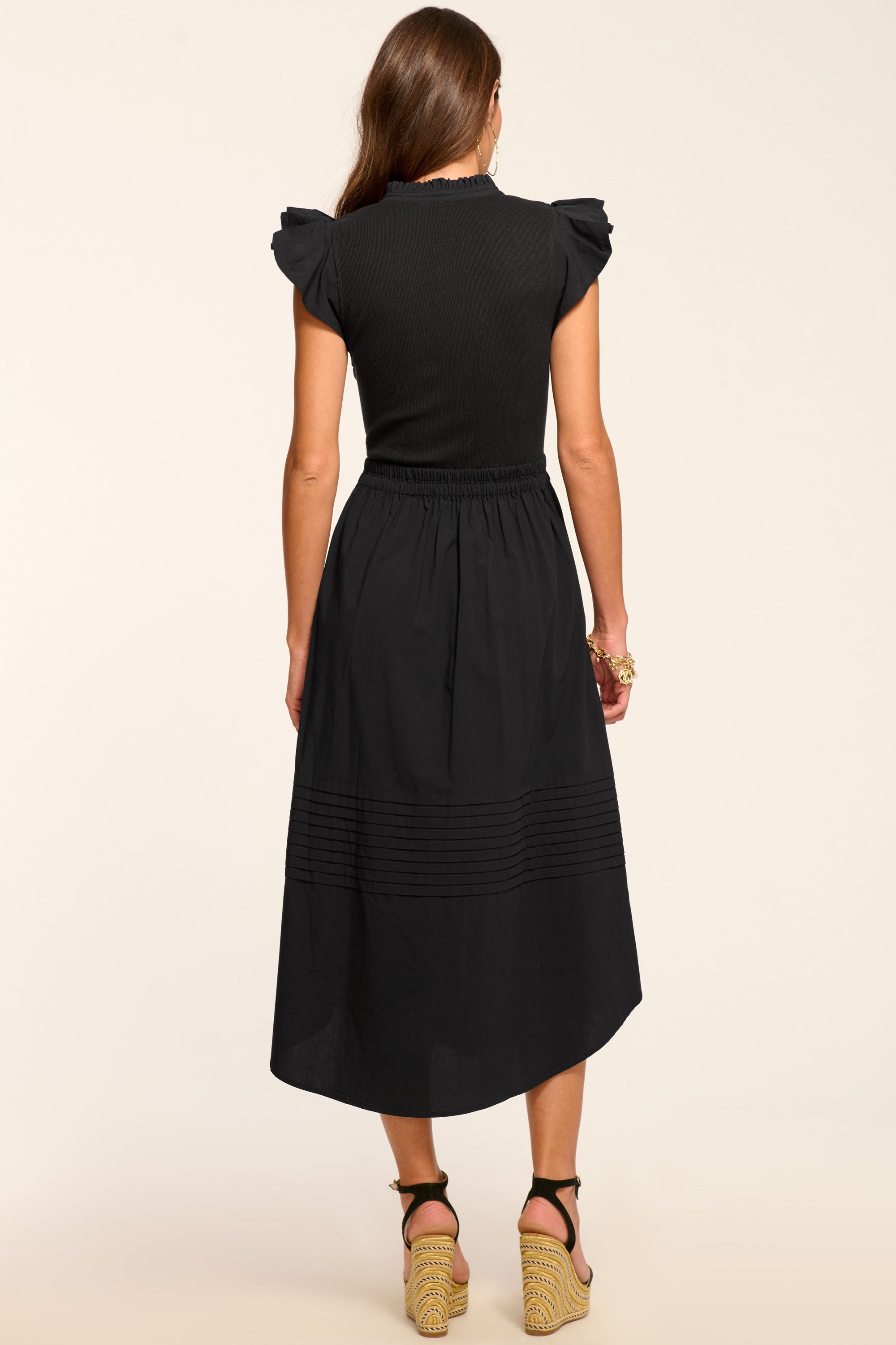 odessa midi dress Odessa Cotton Knit Combo Midi Dress in bazaar blue