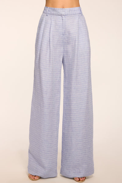 Oscar Textured Linen Pant in bazaar blue | Ramy Brook