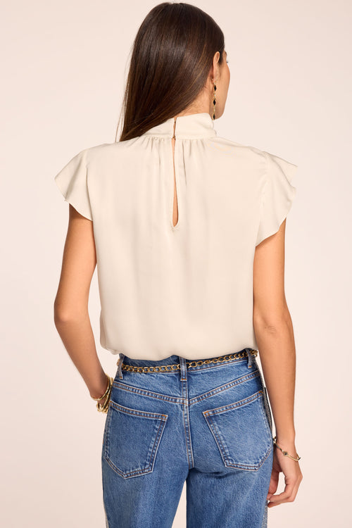 Balinda Tie Neck Short Sleeve Blouse view 3