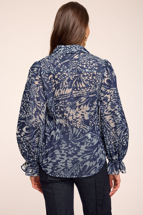 Joy Printed Long Sleeve Blouse view 4