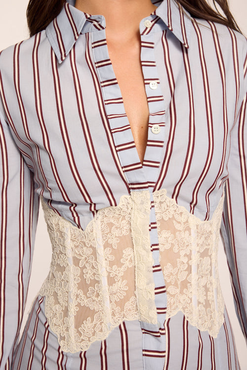 Wren Embellished Button Down Mini Dress view 3