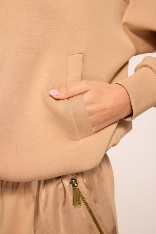 Fiona Satin Knit Hoodie Jacket view 3