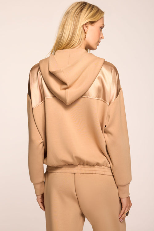 Fiona Satin Knit Hoodie Jacket view 5