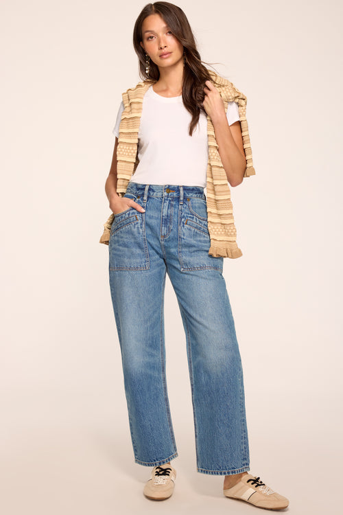Arlo Cropped Barrel Jean view 2