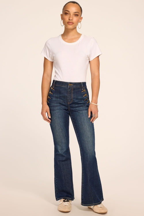 Helena High-Rise Demi Flare Jean view 3
