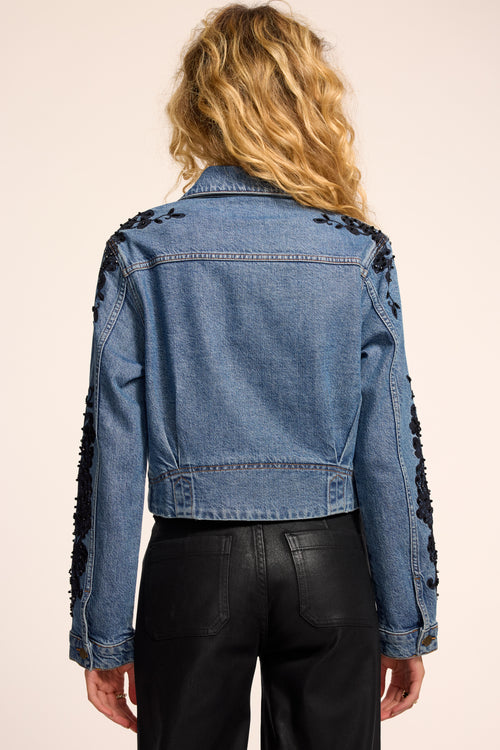 Jannah Beaded Denim Jacket view 4