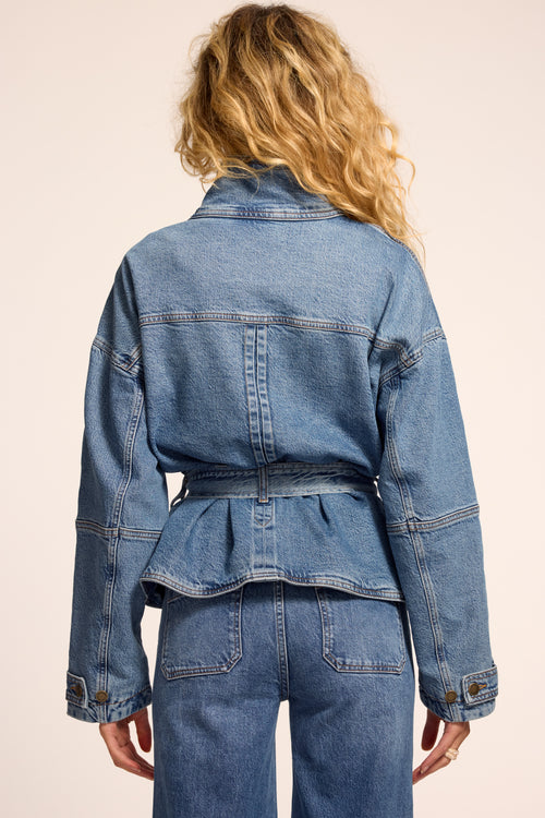 Robin Denim Funnel Neck Jacket view 5