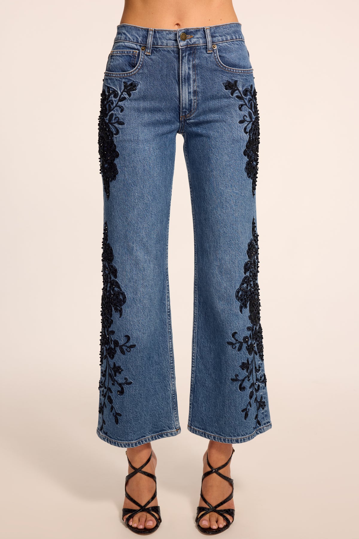 Lea Beaded Cropped Jean view 1