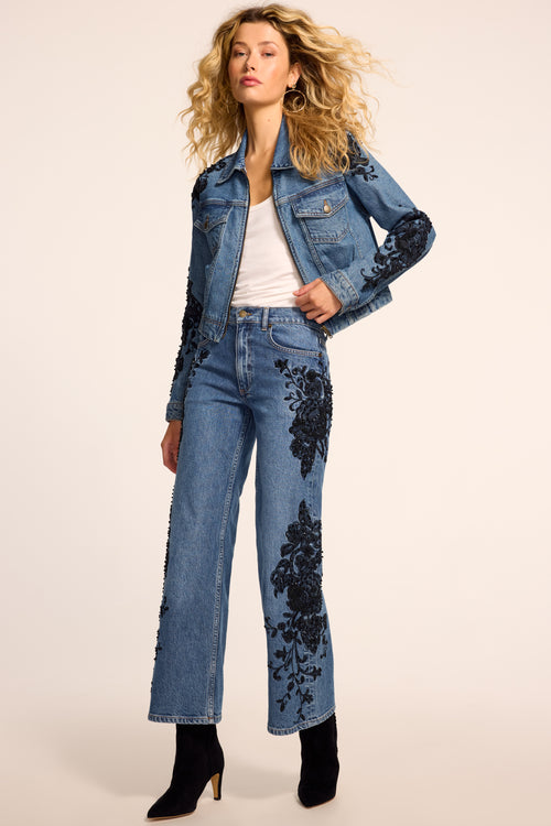 Lea Beaded Cropped Jean view 2